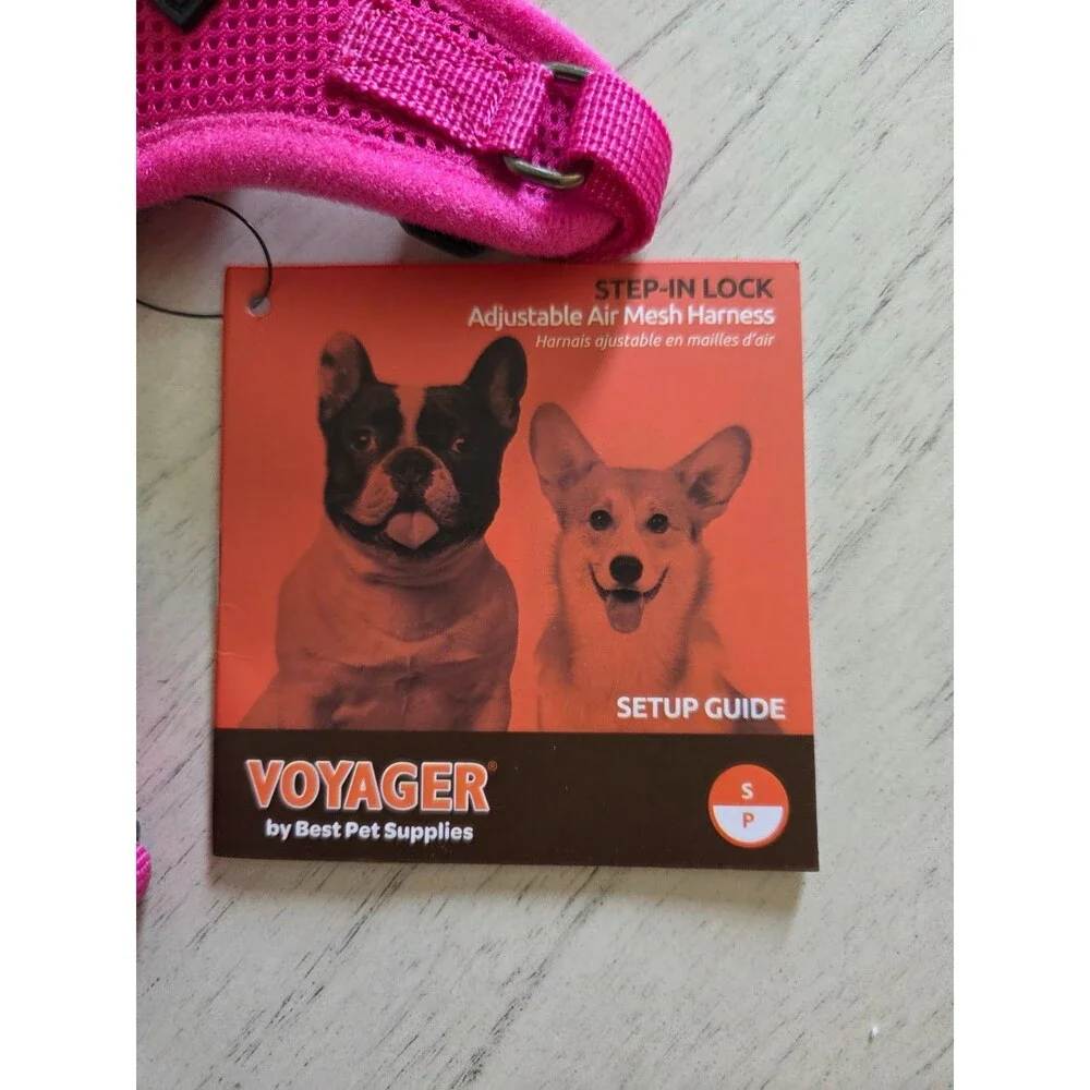 Voyager Step-In Flex Mesh Dog Harness Pink S, Adjustable